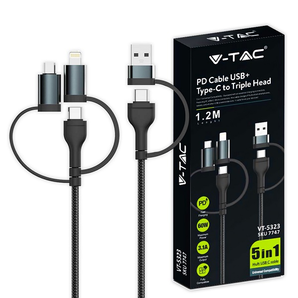 Cavo USB 2 in 3